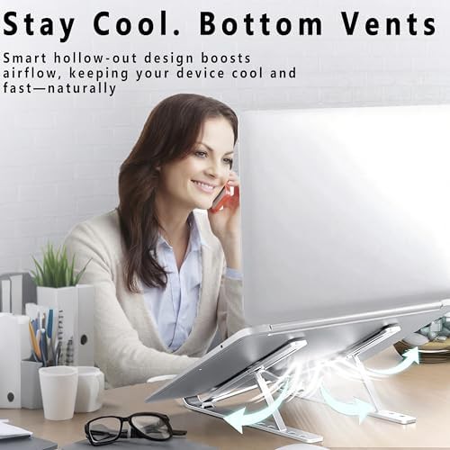 Ventilated aluminum alloy folding laptop stand — photo 4