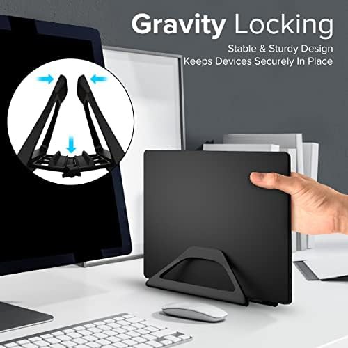 Gravity auto lock vertical aluminum stand black — photo 3