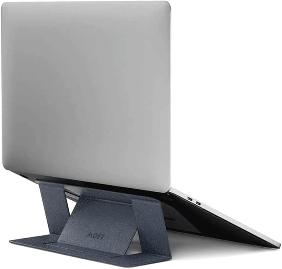 Foldable adhesive stand for mobile work