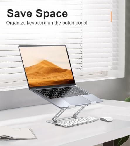 Silver Foldable Aluminum Laptop Riser — photo 3