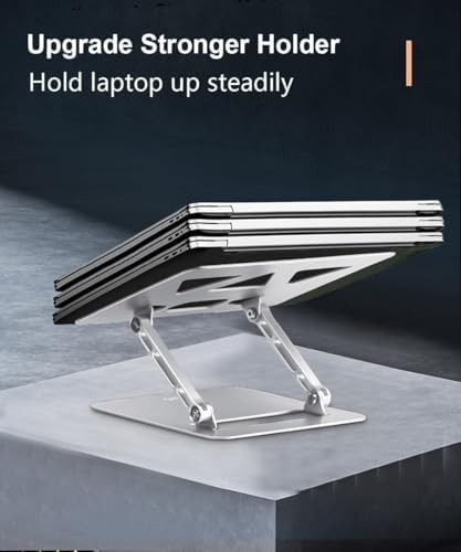 Silver Foldable Aluminum Laptop Riser — photo 5