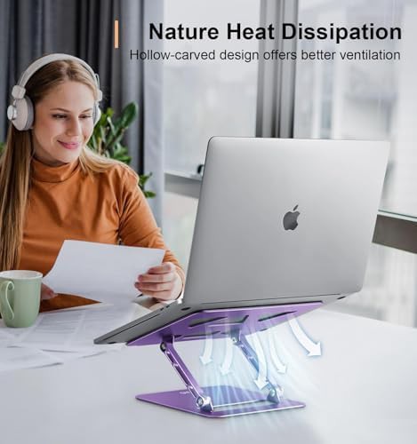 Purple Adjustable Z-Shaped Laptop Stand — photo 4