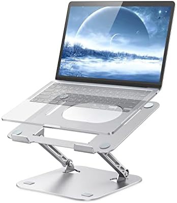 Silver Aluminum Adjustable Riser for 16 in Laptops