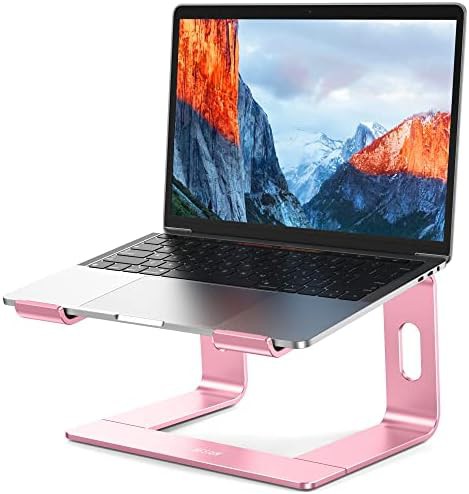 Pink aluminum detachable ergonomic laptop stand