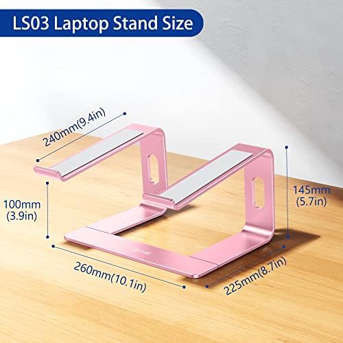Pink aluminum detachable ergonomic laptop stand — photo 4