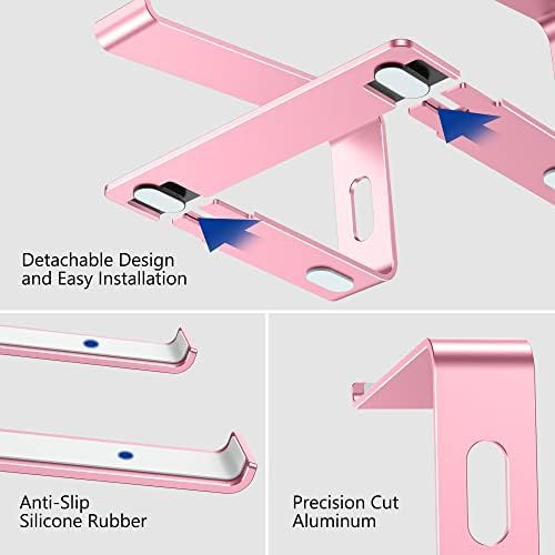 Pink aluminum detachable ergonomic laptop stand — photo 5