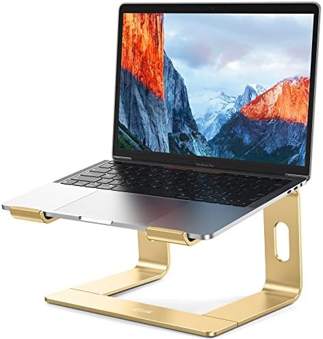 Gold aluminum detachable ergonomic laptop stand