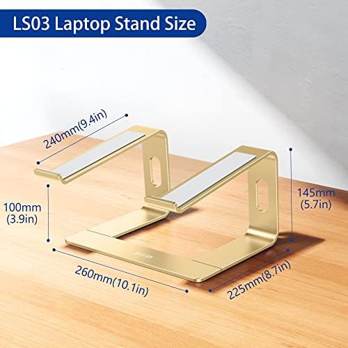 Gold aluminum detachable ergonomic laptop stand — photo 4