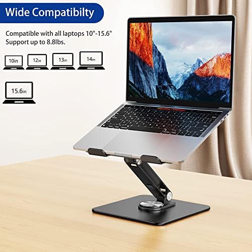 Black rotating adjustable laptop stand 15.6 — photo 3