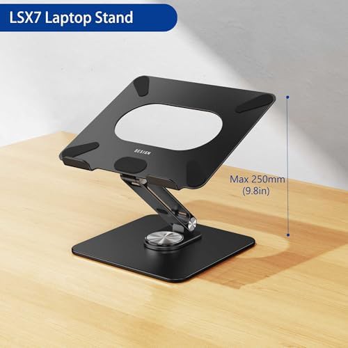 Black rotating adjustable laptop stand 15.6 — photo 5
