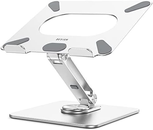 Silver rotating adjustable laptop stand 15.6