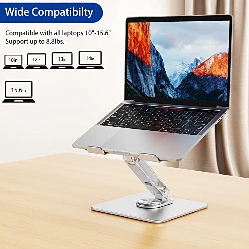 Silver rotating adjustable laptop stand 15.6 — photo 3