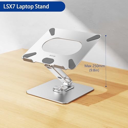 Silver rotating adjustable laptop stand 15.6 — photo 5