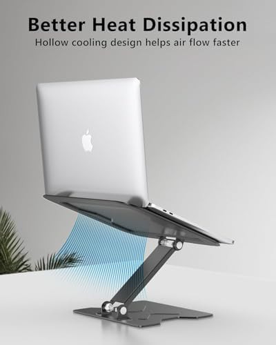 Adjustable portable metal foldable laptop stand — photo 3