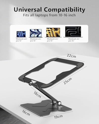 Adjustable portable metal foldable laptop stand — photo 4