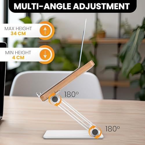 Wood and aluminum ergonomic notebook riser 15.6 in — photo 4