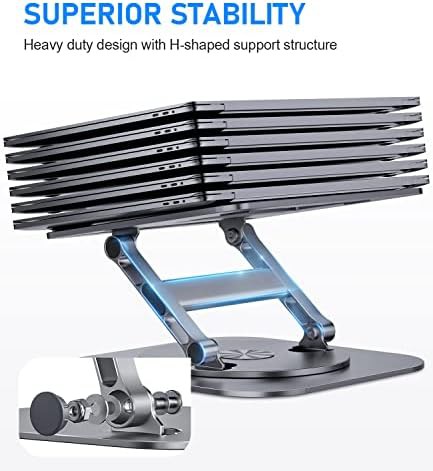 Gray rotating foldable laptop stand — photo 3