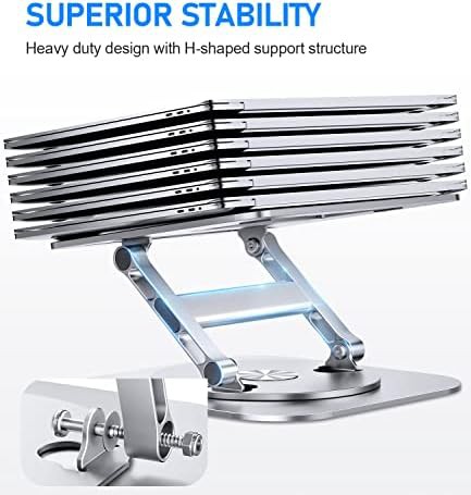 Silver rotating foldable laptop riser — photo 3