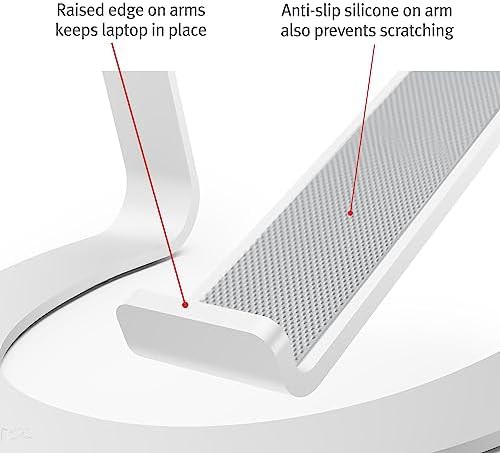 Silver Aluminum Ergonomic Curve Laptop Stand — photo 3