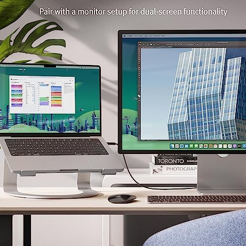 Silver Aluminum Ergonomic Curve Laptop Stand — photo 5
