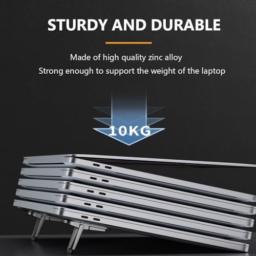 Silver Metal Mini Foldable Laptop Riser Pair — photo 4