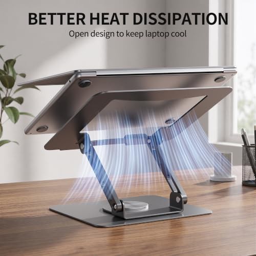 Rotating silver grey laptop riser 17 inch — photo 5