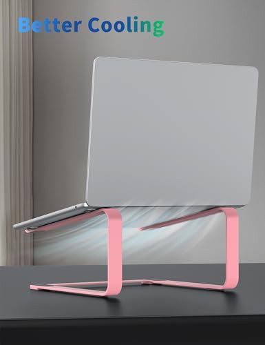 Pink metal office laptop riser 17.3 — photo 5