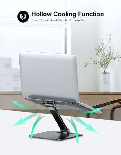 Metallic Foldable Laptop Riser Holder — photo 3