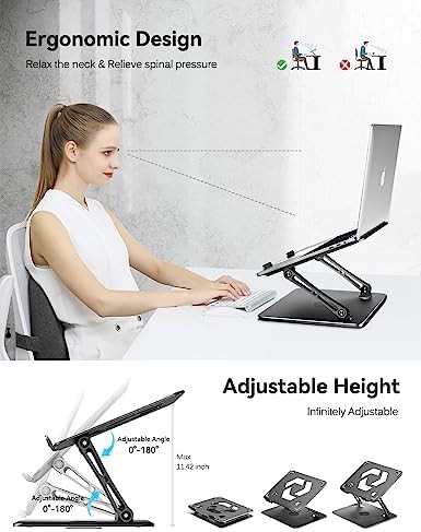 Black rotating base laptop riser — photo 3
