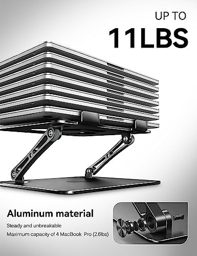 Black rotating base laptop riser — photo 4