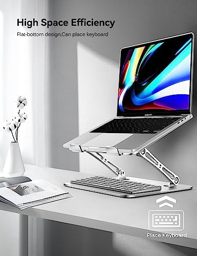 Rotating silver adjustable laptop riser — photo 5