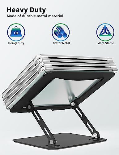 Foldable black metal laptop riser 15.6 — photo 5