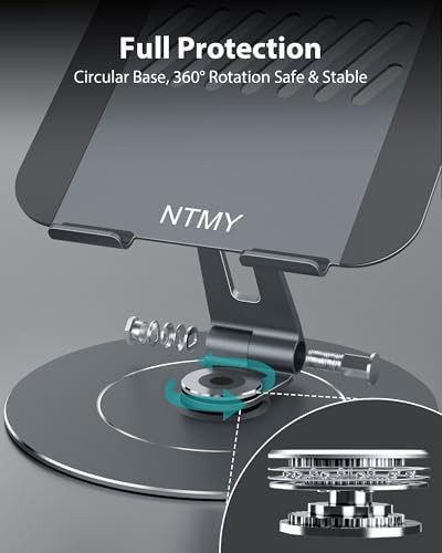 Rotating Foldable Laptop Riser with Phone Holder — photo 3