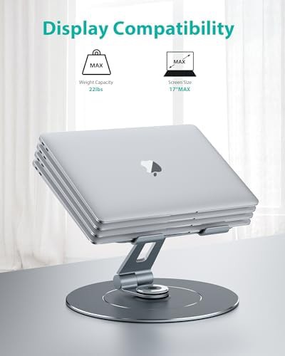 Rotating Foldable Laptop Riser with Phone Holder — photo 5