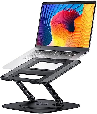 Aluminum black rotating laptop stand