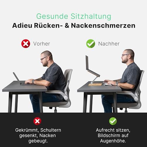 Bamboo Wooden Ergonomic Universal Laptop Riser — photo 2