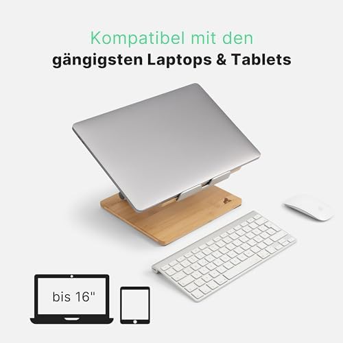 Bamboo Wooden Ergonomic Universal Laptop Riser — photo 3