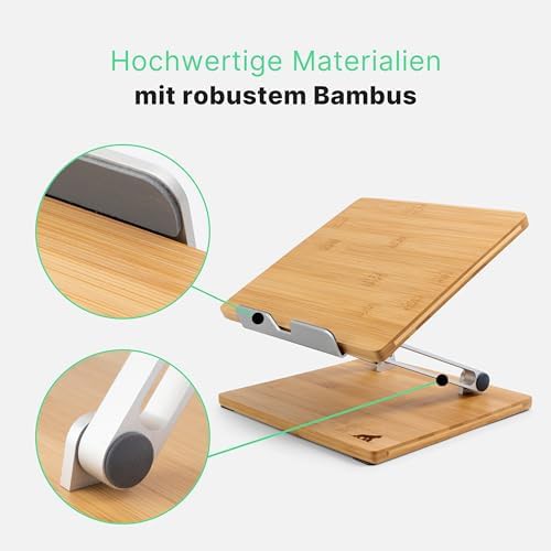 Bamboo Wooden Ergonomic Universal Laptop Riser — photo 4