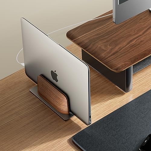 Walnut wood vertical laptop holder — photo 4