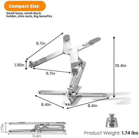 Silver 360 rotating desk stand — photo 5