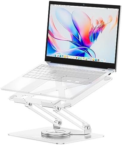 Rotating base ergonomic laptop riser 16