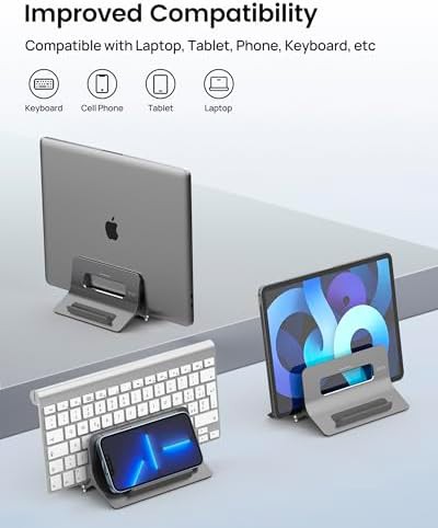 Gray Vertical Gravity Auto Lock Laptop Stand — photo 5