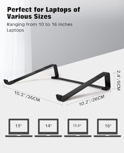 Ventilated Aluminum Ergonomic Laptop Riser — photo 4