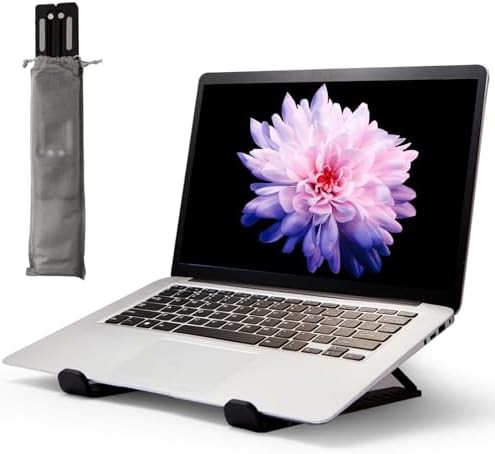 Black Foldable Ventilated Laptop Riser