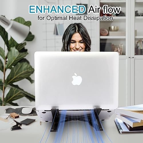 Black Foldable Ventilated Laptop Riser — photo 4