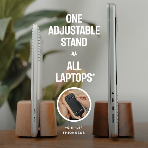 Solid Walnut Vertical Laptop Holder — photo 3