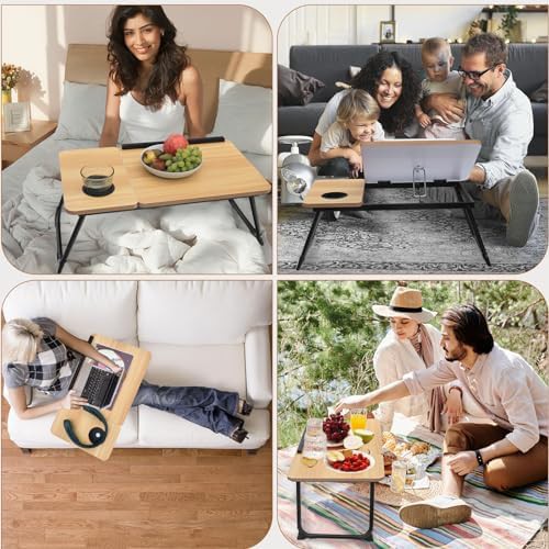 Foldable lap desk with integrated cup holder — photo 4