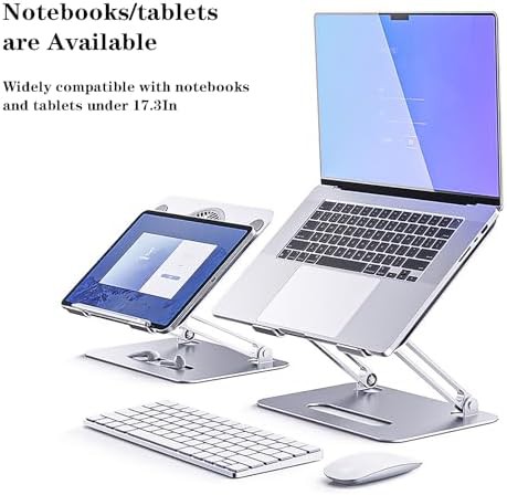 Silver Z-Shaped Laptop Riser with Cooling Fan — photo 5