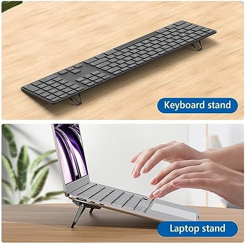 Black aluminum invisible laptop stand — photo 4