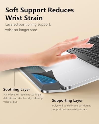 Silver Aluminum Laptop Riser with Wrist Rest — photo 3